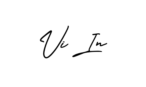 Design your own signature with our free online signature maker. With this signature software, you can create a handwritten (AmerikaSignatureDemo-Regular) signature for name Vi In. Vi In signature style 3 images and pictures png