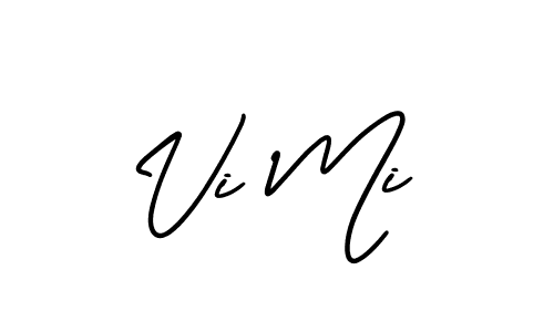 Create a beautiful signature design for name Vi Mi. With this signature (AmerikaSignatureDemo-Regular) fonts, you can make a handwritten signature for free. Vi Mi signature style 3 images and pictures png