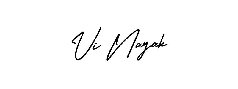 Use a signature maker to create a handwritten signature online. With this signature software, you can design (AmerikaSignatureDemo-Regular) your own signature for name Vi Nayak. Vi Nayak signature style 3 images and pictures png