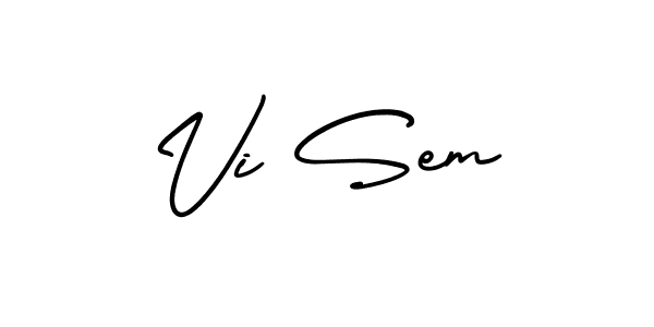 Make a beautiful signature design for name Vi Sem. With this signature (AmerikaSignatureDemo-Regular) style, you can create a handwritten signature for free. Vi Sem signature style 3 images and pictures png