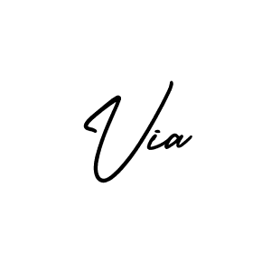 Design your own signature with our free online signature maker. With this signature software, you can create a handwritten (AmerikaSignatureDemo-Regular) signature for name Via. Via signature style 3 images and pictures png