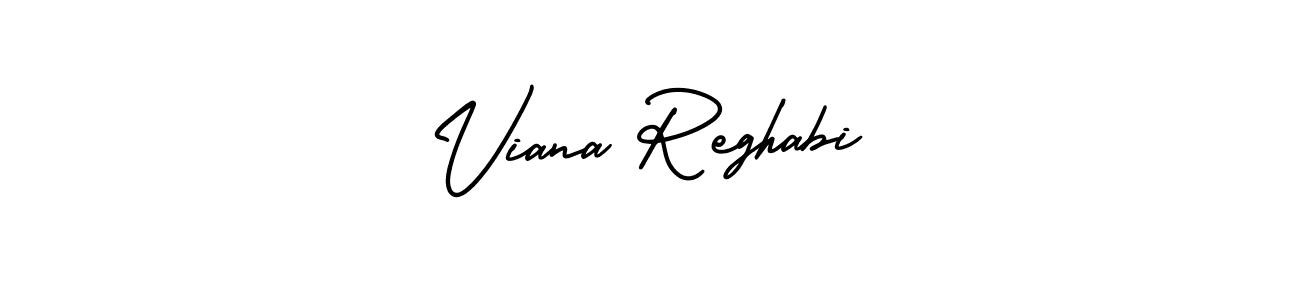 How to Draw Viana Reghabi signature style? AmerikaSignatureDemo-Regular is a latest design signature styles for name Viana Reghabi. Viana Reghabi signature style 3 images and pictures png