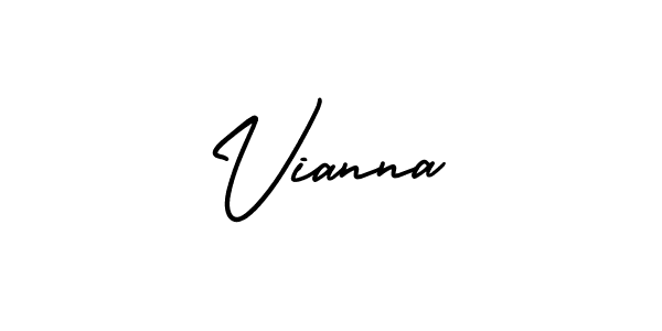 You should practise on your own different ways (AmerikaSignatureDemo-Regular) to write your name (Vianna) in signature. don't let someone else do it for you. Vianna signature style 3 images and pictures png