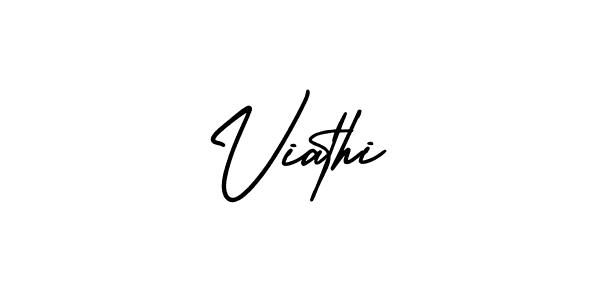 AmerikaSignatureDemo-Regular is a professional signature style that is perfect for those who want to add a touch of class to their signature. It is also a great choice for those who want to make their signature more unique. Get Viathi name to fancy signature for free. Viathi signature style 3 images and pictures png