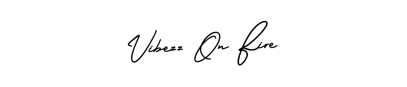 Vibezz On Fire stylish signature style. Best Handwritten Sign (AmerikaSignatureDemo-Regular) for my name. Handwritten Signature Collection Ideas for my name Vibezz On Fire. Vibezz On Fire signature style 3 images and pictures png