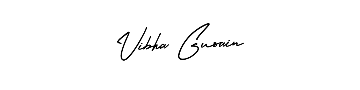 Make a short Vibha Gusain signature style. Manage your documents anywhere anytime using AmerikaSignatureDemo-Regular. Create and add eSignatures, submit forms, share and send files easily. Vibha Gusain signature style 3 images and pictures png