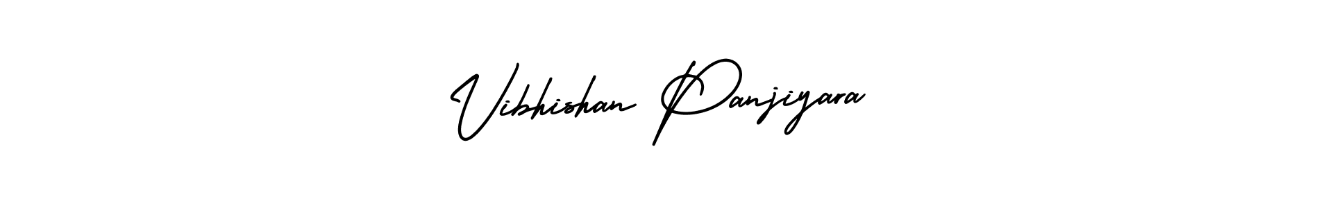 Similarly AmerikaSignatureDemo-Regular is the best handwritten signature design. Signature creator online .You can use it as an online autograph creator for name Vibhishan Panjiyara. Vibhishan Panjiyara signature style 3 images and pictures png