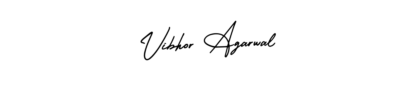 Make a beautiful signature design for name Vibhor Agarwal. With this signature (AmerikaSignatureDemo-Regular) style, you can create a handwritten signature for free. Vibhor Agarwal signature style 3 images and pictures png