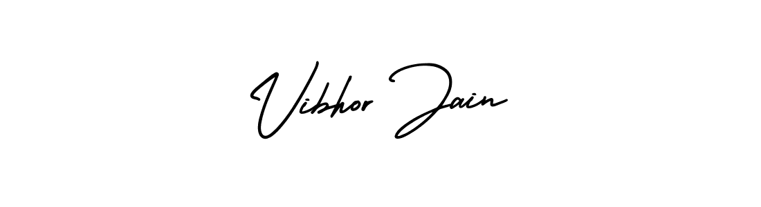 How to make Vibhor Jain name signature. Use AmerikaSignatureDemo-Regular style for creating short signs online. This is the latest handwritten sign. Vibhor Jain signature style 3 images and pictures png