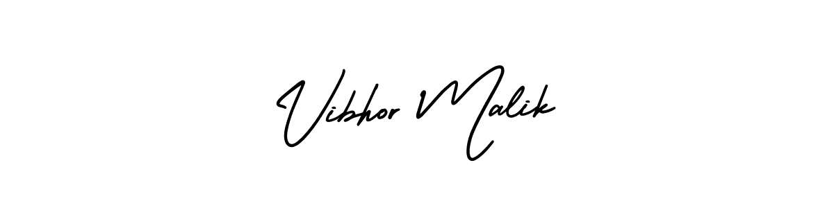 Use a signature maker to create a handwritten signature online. With this signature software, you can design (AmerikaSignatureDemo-Regular) your own signature for name Vibhor Malik. Vibhor Malik signature style 3 images and pictures png