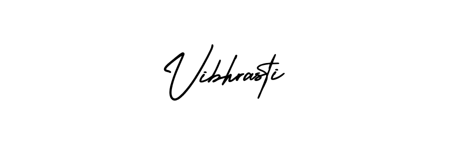 How to make Vibhrasti name signature. Use AmerikaSignatureDemo-Regular style for creating short signs online. This is the latest handwritten sign. Vibhrasti signature style 3 images and pictures png