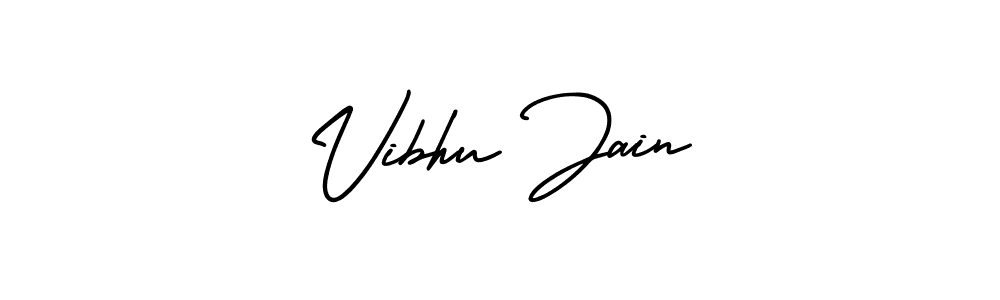 Vibhu Jain stylish signature style. Best Handwritten Sign (AmerikaSignatureDemo-Regular) for my name. Handwritten Signature Collection Ideas for my name Vibhu Jain. Vibhu Jain signature style 3 images and pictures png
