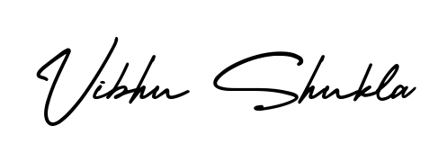 The best way (AmerikaSignatureDemo-Regular) to make a short signature is to pick only two or three words in your name. For converting this name Vibhu Shukla. Vibhu Shukla signature style 3 images and pictures png