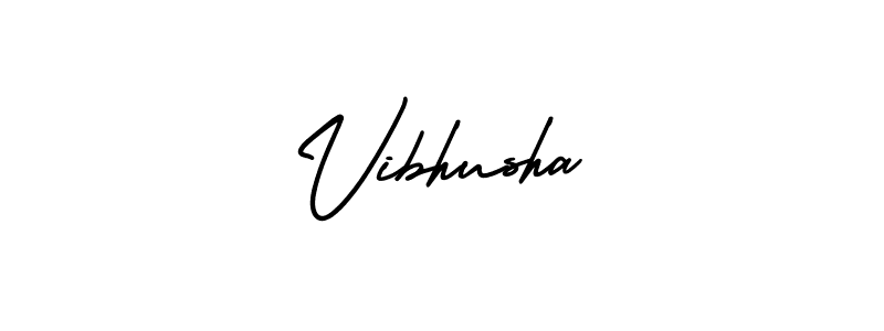 How to make Vibhusha signature? AmerikaSignatureDemo-Regular is a professional autograph style. Create handwritten signature for Vibhusha name. Vibhusha signature style 3 images and pictures png