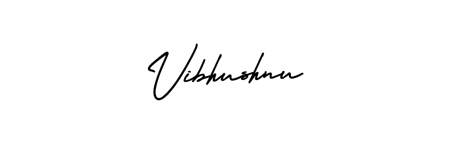 Create a beautiful signature design for name Vibhushnu. With this signature (AmerikaSignatureDemo-Regular) fonts, you can make a handwritten signature for free. Vibhushnu signature style 3 images and pictures png