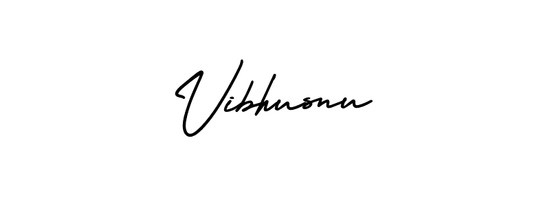 How to make Vibhusnu signature? AmerikaSignatureDemo-Regular is a professional autograph style. Create handwritten signature for Vibhusnu name. Vibhusnu signature style 3 images and pictures png