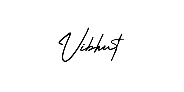 Vibhut stylish signature style. Best Handwritten Sign (AmerikaSignatureDemo-Regular) for my name. Handwritten Signature Collection Ideas for my name Vibhut. Vibhut signature style 3 images and pictures png