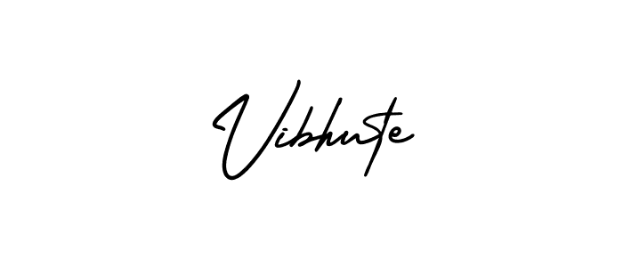 You should practise on your own different ways (AmerikaSignatureDemo-Regular) to write your name (Vibhute) in signature. don't let someone else do it for you. Vibhute signature style 3 images and pictures png
