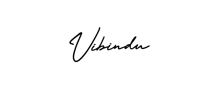 Use a signature maker to create a handwritten signature online. With this signature software, you can design (AmerikaSignatureDemo-Regular) your own signature for name Vibindu. Vibindu signature style 3 images and pictures png