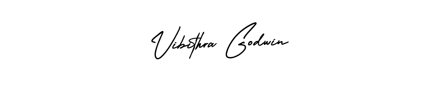 Also You can easily find your signature by using the search form. We will create Vibithra Godwin name handwritten signature images for you free of cost using AmerikaSignatureDemo-Regular sign style. Vibithra Godwin signature style 3 images and pictures png