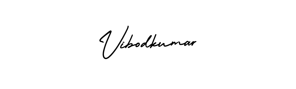 Also You can easily find your signature by using the search form. We will create Vibodkumar name handwritten signature images for you free of cost using AmerikaSignatureDemo-Regular sign style. Vibodkumar signature style 3 images and pictures png
