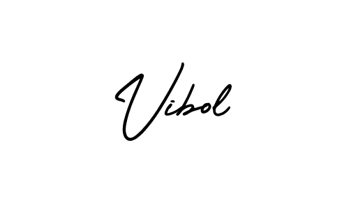 Vibol stylish signature style. Best Handwritten Sign (AmerikaSignatureDemo-Regular) for my name. Handwritten Signature Collection Ideas for my name Vibol. Vibol signature style 3 images and pictures png