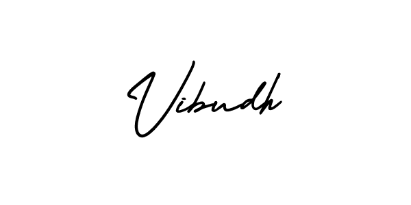 Also You can easily find your signature by using the search form. We will create Vibudh name handwritten signature images for you free of cost using AmerikaSignatureDemo-Regular sign style. Vibudh signature style 3 images and pictures png