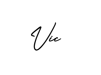 Use a signature maker to create a handwritten signature online. With this signature software, you can design (AmerikaSignatureDemo-Regular) your own signature for name Vic . Vic  signature style 3 images and pictures png