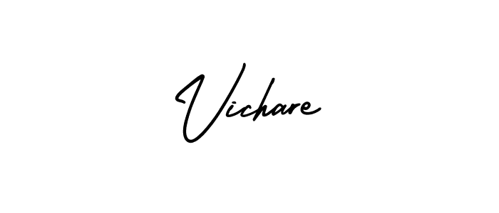 Make a beautiful signature design for name Vichare. With this signature (AmerikaSignatureDemo-Regular) style, you can create a handwritten signature for free. Vichare signature style 3 images and pictures png