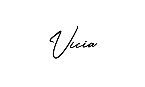 Create a beautiful signature design for name Vicia. With this signature (AmerikaSignatureDemo-Regular) fonts, you can make a handwritten signature for free. Vicia signature style 3 images and pictures png