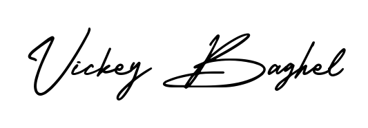 Generate high-definition signature styles for Vickey Baghel. The AmerikaSignatureDemo-Regular typeface ensures crisp legibility and sophisticated design. Vickey Baghel signature style 3 images and pictures png