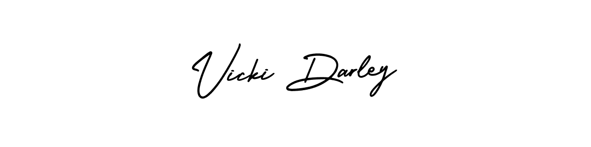 Best and Professional Signature Style for Vicki Darley. AmerikaSignatureDemo-Regular Best Signature Style Collection. Vicki Darley signature style 3 images and pictures png