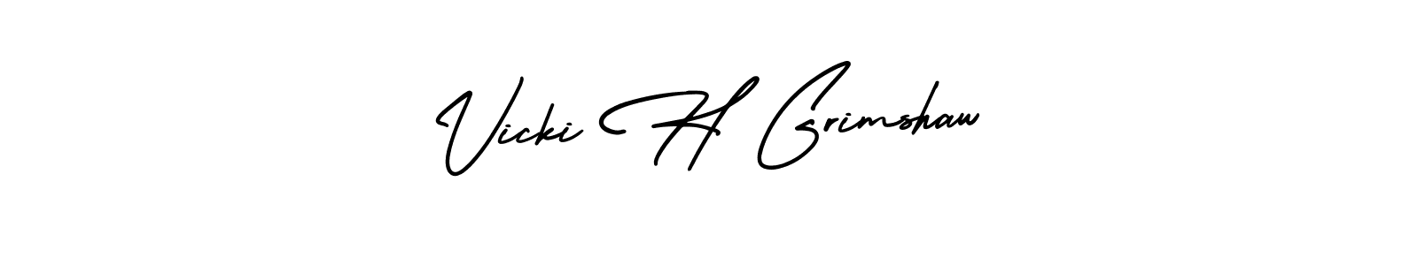 Design your own signature with our free online signature maker. With this signature software, you can create a handwritten (AmerikaSignatureDemo-Regular) signature for name Vicki H Grimshaw. Vicki H Grimshaw signature style 3 images and pictures png