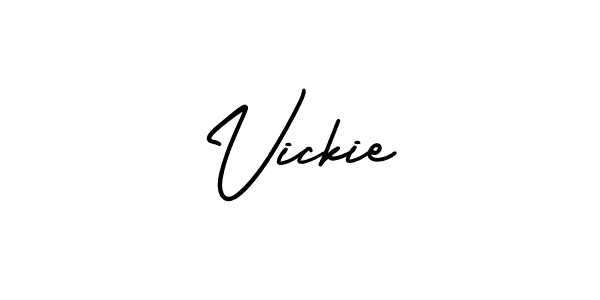 Similarly AmerikaSignatureDemo-Regular is the best handwritten signature design. Signature creator online .You can use it as an online autograph creator for name Vickie. Vickie signature style 3 images and pictures png