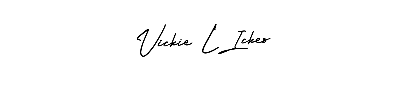 Similarly AmerikaSignatureDemo-Regular is the best handwritten signature design. Signature creator online .You can use it as an online autograph creator for name Vickie L Ickes. Vickie L Ickes signature style 3 images and pictures png