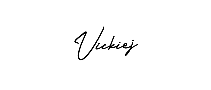 You can use this online signature creator to create a handwritten signature for the name Vickiej. This is the best online autograph maker. Vickiej signature style 3 images and pictures png