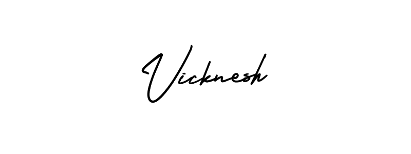 How to Draw Vicknesh signature style? AmerikaSignatureDemo-Regular is a latest design signature styles for name Vicknesh. Vicknesh signature style 3 images and pictures png