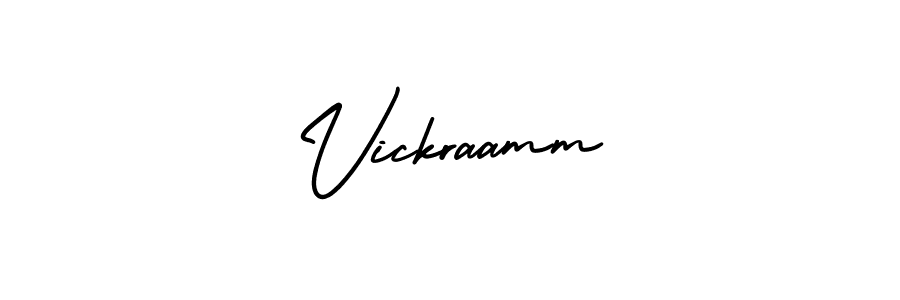 AmerikaSignatureDemo-Regular is a professional signature style that is perfect for those who want to add a touch of class to their signature. It is also a great choice for those who want to make their signature more unique. Get Vickraamm name to fancy signature for free. Vickraamm signature style 3 images and pictures png