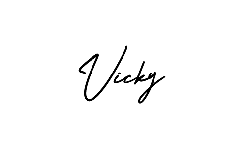 Best and Professional Signature Style for Vicky. AmerikaSignatureDemo-Regular Best Signature Style Collection. Vicky signature style 3 images and pictures png