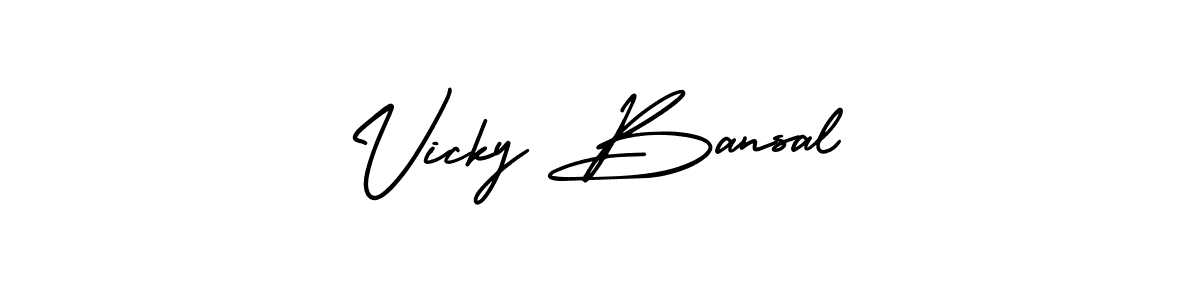 How to Draw Vicky Bansal signature style? AmerikaSignatureDemo-Regular is a latest design signature styles for name Vicky Bansal. Vicky Bansal signature style 3 images and pictures png