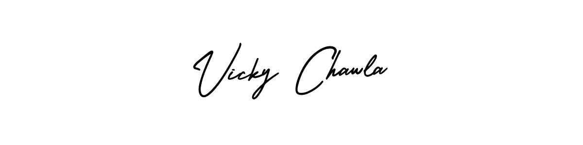 Design your own signature with our free online signature maker. With this signature software, you can create a handwritten (AmerikaSignatureDemo-Regular) signature for name Vicky Chawla. Vicky Chawla signature style 3 images and pictures png