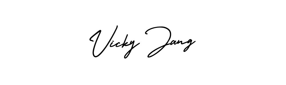 Make a beautiful signature design for name Vicky Jang. With this signature (AmerikaSignatureDemo-Regular) style, you can create a handwritten signature for free. Vicky Jang signature style 3 images and pictures png