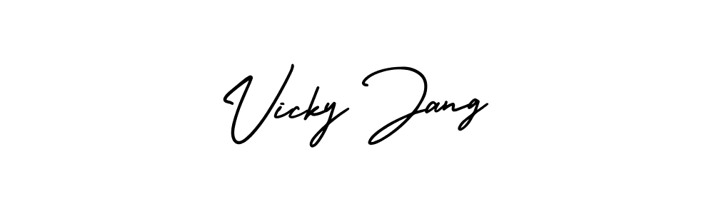 How to make Vicky Jang signature? AmerikaSignatureDemo-Regular is a professional autograph style. Create handwritten signature for Vicky Jang name. Vicky Jang signature style 3 images and pictures png