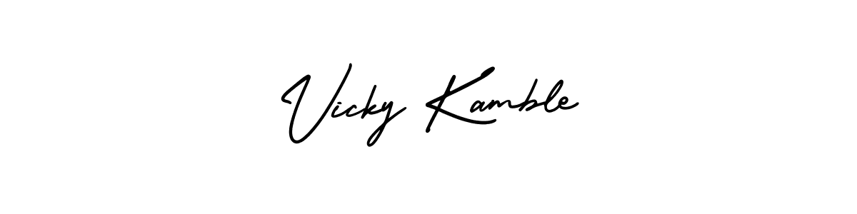 Similarly AmerikaSignatureDemo-Regular is the best handwritten signature design. Signature creator online .You can use it as an online autograph creator for name Vicky Kamble. Vicky Kamble signature style 3 images and pictures png