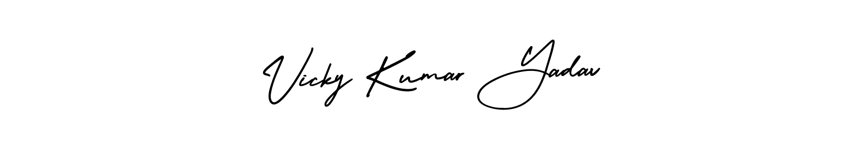 How to make Vicky Kumar Yadav signature? AmerikaSignatureDemo-Regular is a professional autograph style. Create handwritten signature for Vicky Kumar Yadav name. Vicky Kumar Yadav signature style 3 images and pictures png