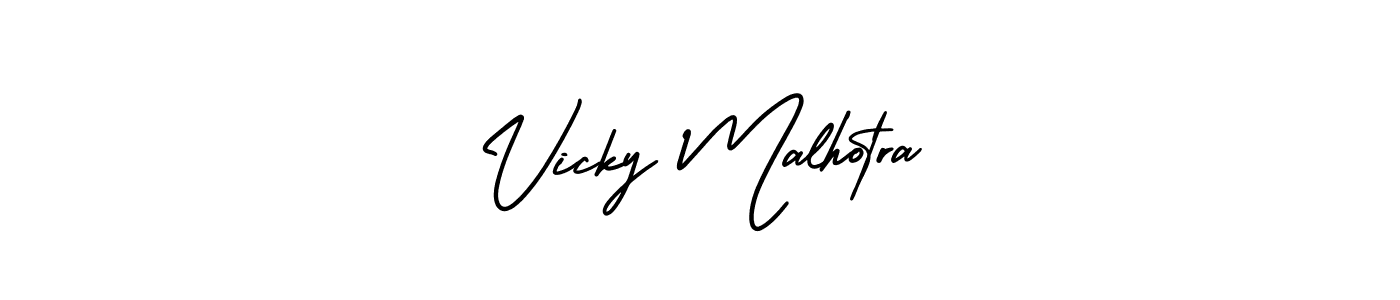 Use a signature maker to create a handwritten signature online. With this signature software, you can design (AmerikaSignatureDemo-Regular) your own signature for name Vicky Malhotra. Vicky Malhotra signature style 3 images and pictures png