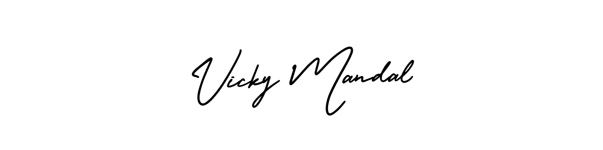 Also we have Vicky Mandal name is the best signature style. Create professional handwritten signature collection using AmerikaSignatureDemo-Regular autograph style. Vicky Mandal signature style 3 images and pictures png