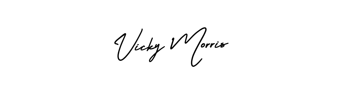 It looks lik you need a new signature style for name Vicky Morris. Design unique handwritten (AmerikaSignatureDemo-Regular) signature with our free signature maker in just a few clicks. Vicky Morris signature style 3 images and pictures png