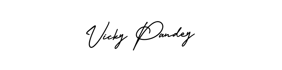 Make a beautiful signature design for name Vicky Pandey. Use this online signature maker to create a handwritten signature for free. Vicky Pandey signature style 3 images and pictures png