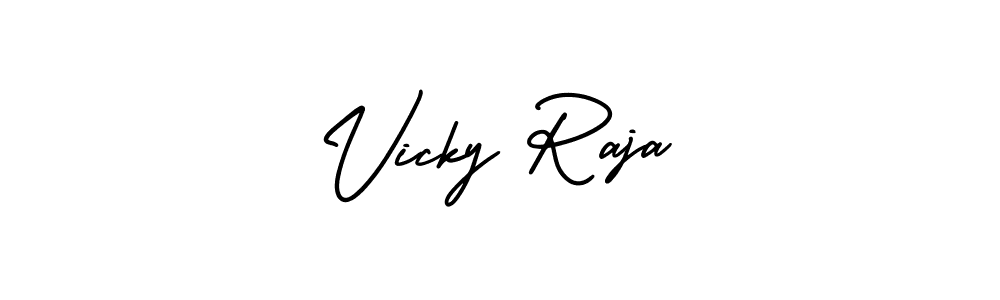 Make a beautiful signature design for name Vicky Raja. Use this online signature maker to create a handwritten signature for free. Vicky Raja signature style 3 images and pictures png